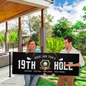 19th Hole Sign Bar Personalized Golf Sign the 19th Hole Bar Sign Golf ...