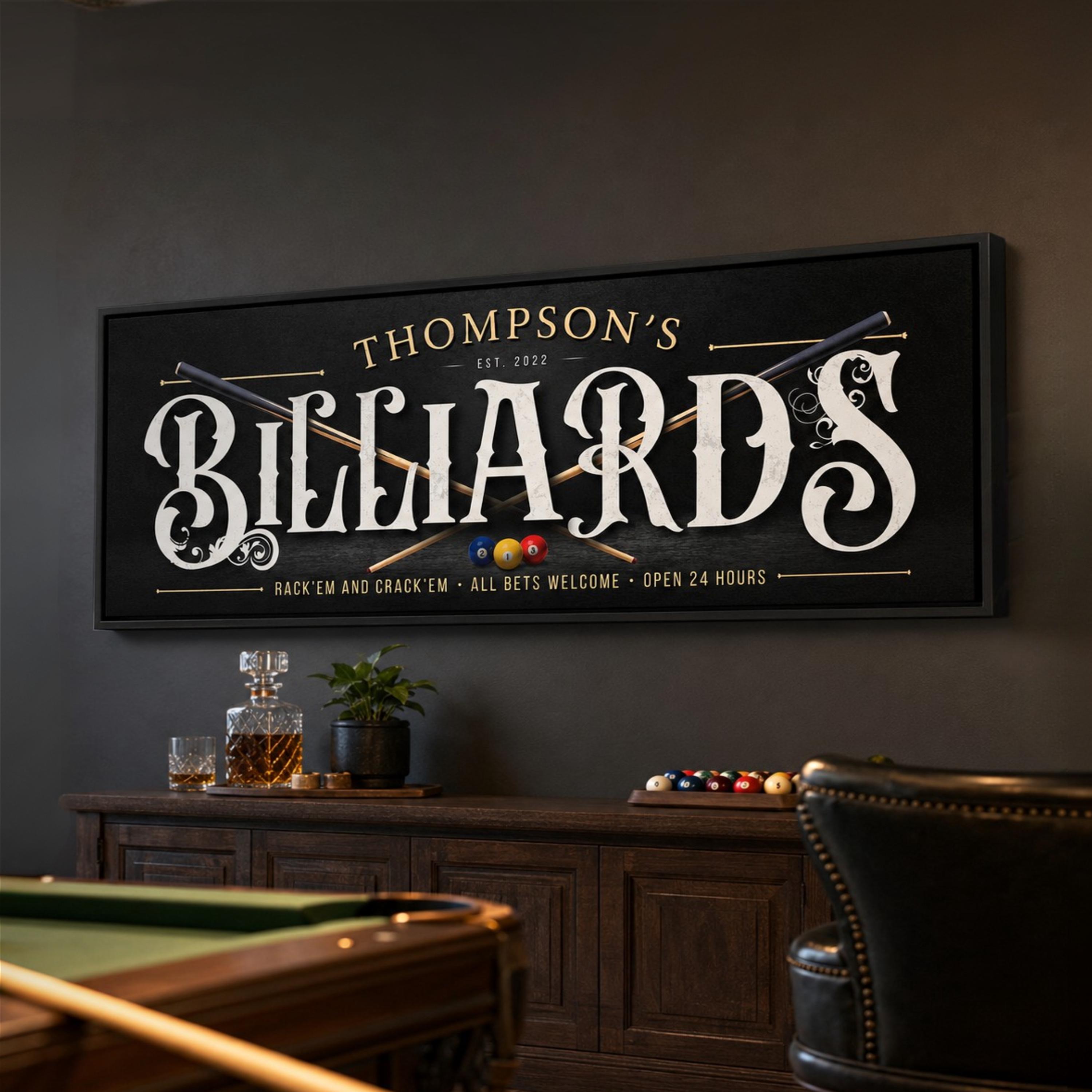 Billiard Sign - Etsy