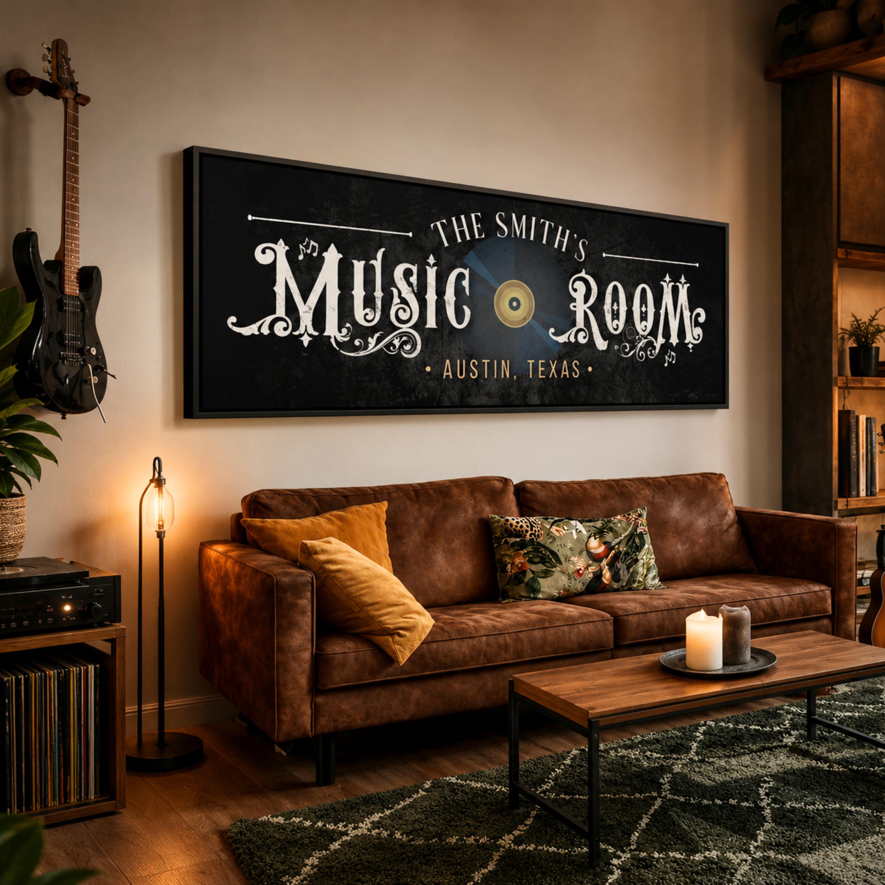 アート・デザイン・音楽 SIGN DESIGN GALLERY Music Studio Sign, Personalized Musician Wall Art, Vinyl Record