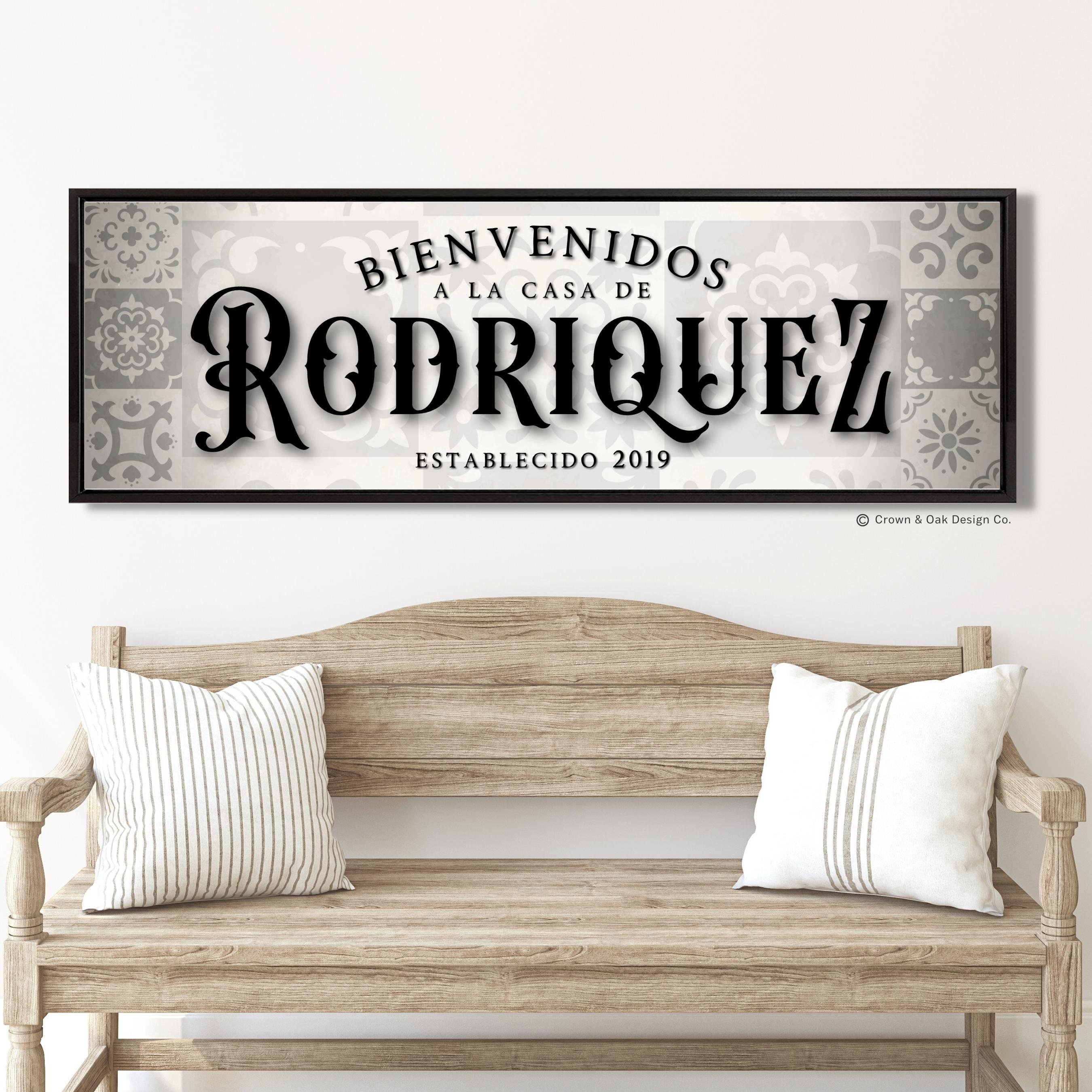 Spanish Metal Sign Bienvenidas Wall Art Plaque Espanol 