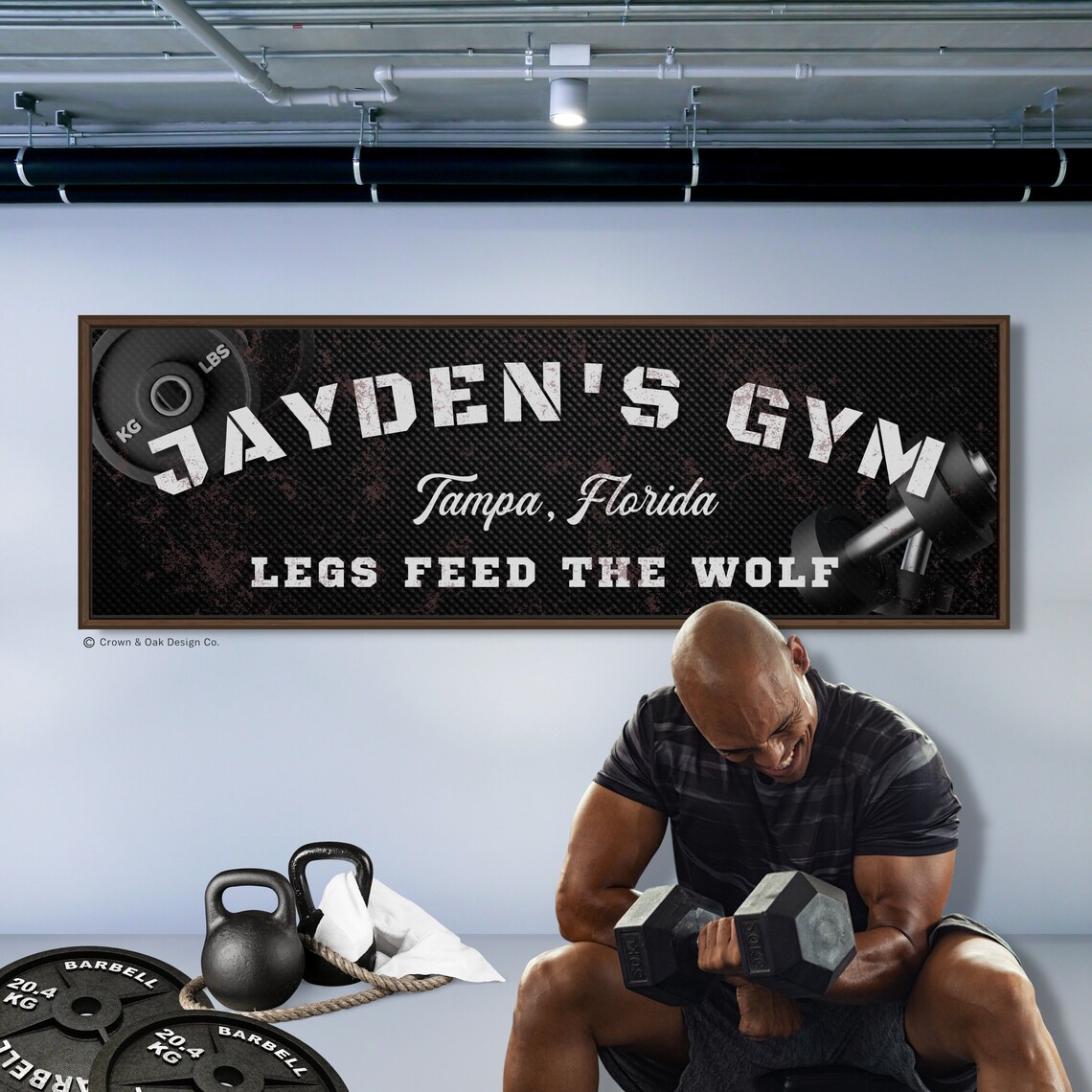 Gym Sign for Home Gym Workout Room Wall Decor Personalized Gym Etsy