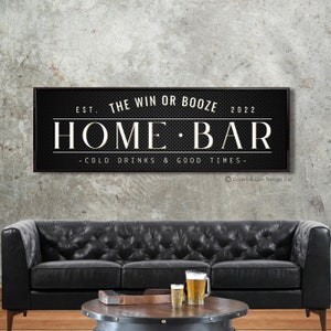 Home Bar Sign for Home Bar Personalized Bar &amp; Lounge Sign - Etsy
