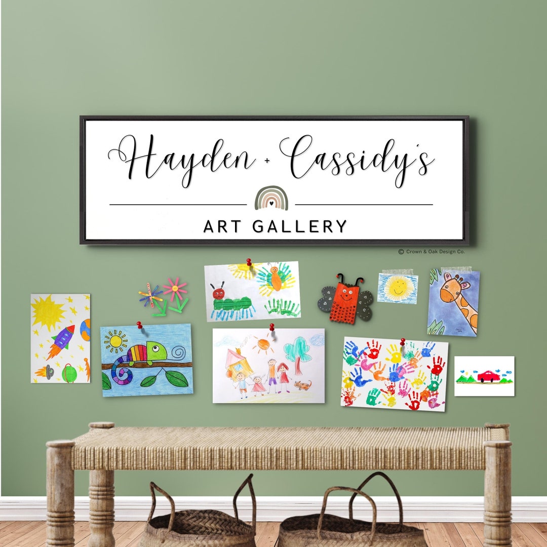 Kids Artwork Display Sign for Childrens Art Gallery Look What I Made