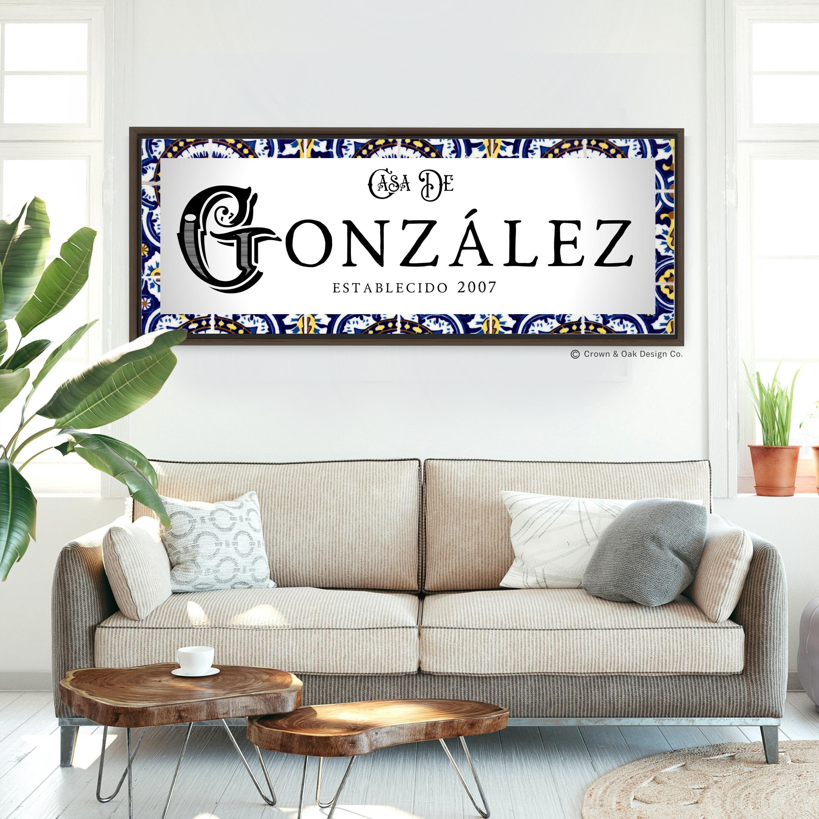 Personalized Mexican Flag Sign, Your Name Tu Nombre Familia