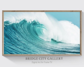 Samsung Frame TV Art, Coastal, Tropical, Sunrise, Ocean, Wave, Hawaii, Surfing, Seascape, Art for Frame TV, Instant Download