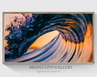 Samsung Frame TV Art, Coastal, Tropical, Ocean, Wave, Hawaii, Surfing, Seascape, Art for Frame TV, Instant Download