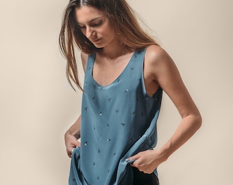 Firefly Silk Tank - Silk Crepe de Chine