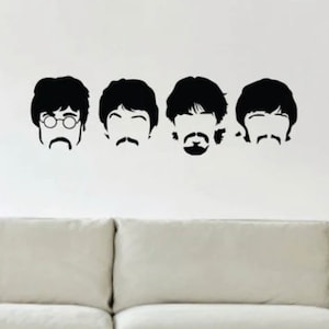 Faces Wall Decal Art Sticker Vinyl Home Decor Girls Boys Music Lyrics The Beatles Man Cave Men Wife Husband Love Inspirational