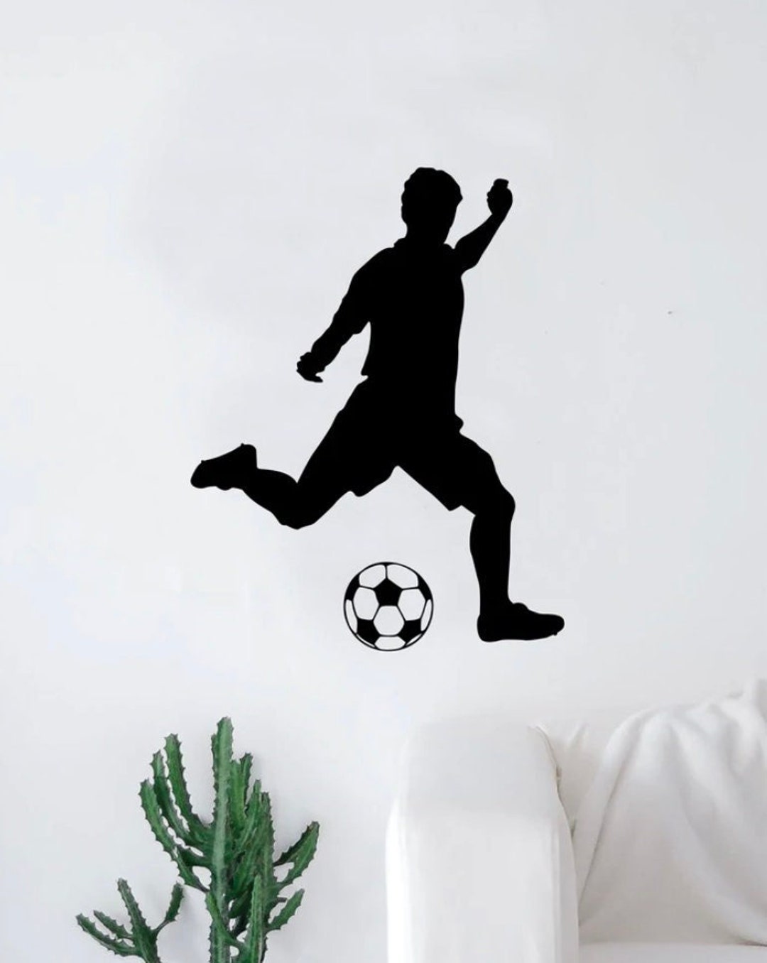 Soccer Player V5 Wall Decal Art Sticker Vinyl Home Decor Girls Boys ...