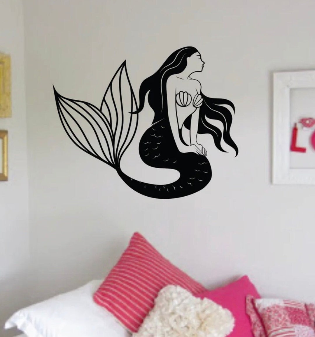 Mermaid V6 Wall Decal Art Sticker Vinyl Home Decor Girls Boys Teen ...