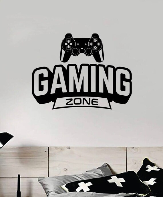 Buy Gaming Zone V2 Quote Wall Decal Art Sticker Vinyl Home Decor ...