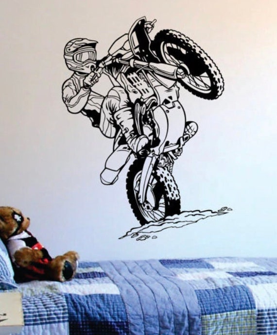 Dirtbiker V6 Wall Decal Art Sticker Vinyl Home Decor Girls Boys
