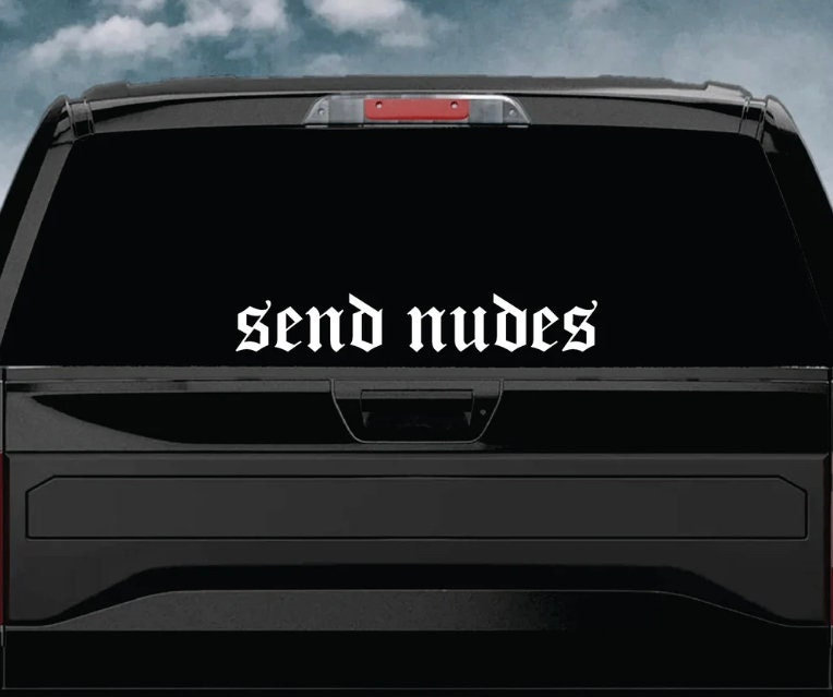 Adesivo Divertente "Just Send It" Per Auto, Moto, Laptop – Bianco Lucido