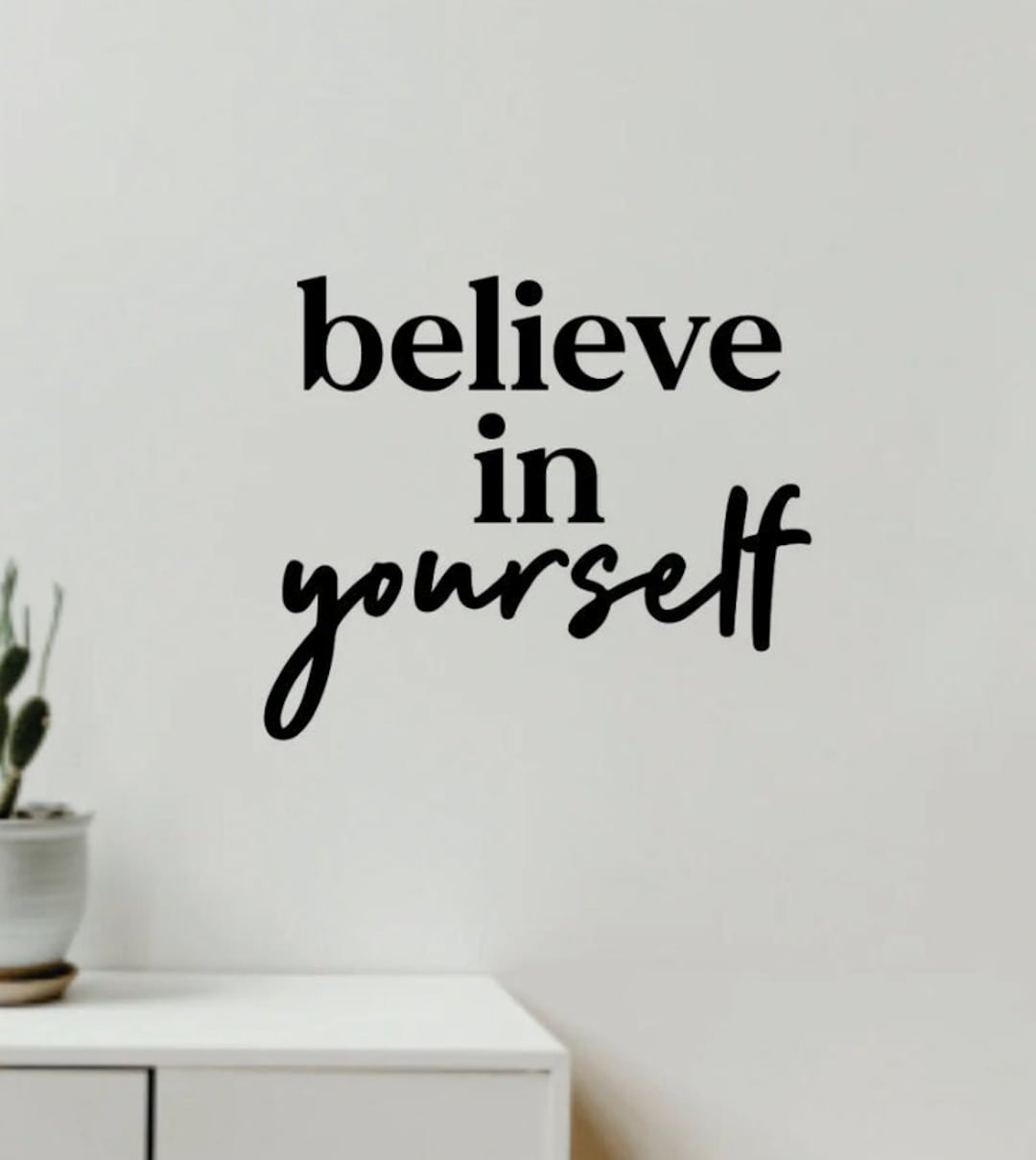 英字ウォールステッカー 「Believe in yourself」 Believe in Yourself V2 Quote Wall Decal Art Sticker Vinyl Home