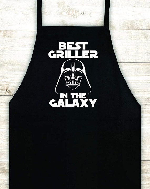 Best Griller In The Galaxy Apron Kitchen Cooking Grilling Chef BBQ Grill Bake Food Gift Men Women Funny Lunch Dinner Family Dad Star Wars