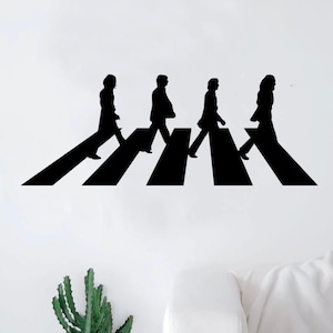 Abbey Road Wall Decal Art Sticker Vinyl Home Decor Girls Boys Girls Music Lyrics The Beatles Man Cave Men Let It Be