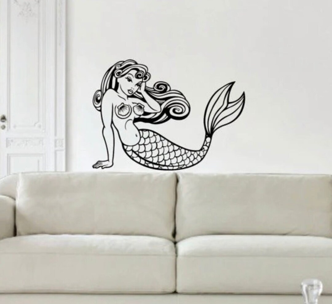 Mermaid V3 Wall Decal Art Sticker Vinyl Home Decor Girls Boys Teen ...