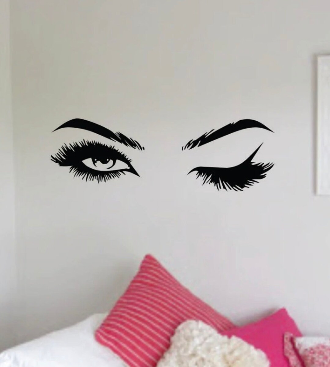 Girl Eyes V11 Quote Wall Decal Art Sticker Vinyl Home Decor Girls Women ...