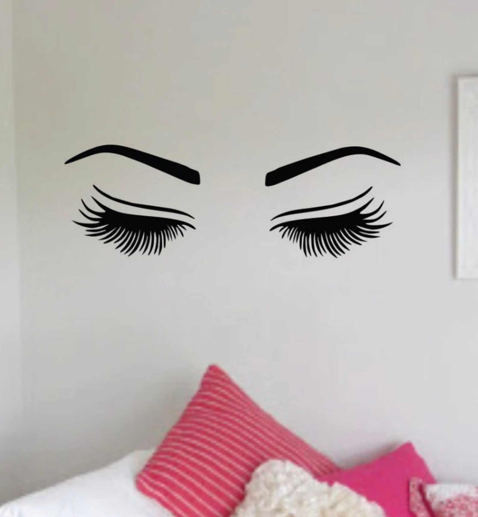 Eyelashes V10 Quote Wall Decal Art Sticker Vinyl Home Decor Girls Women ...