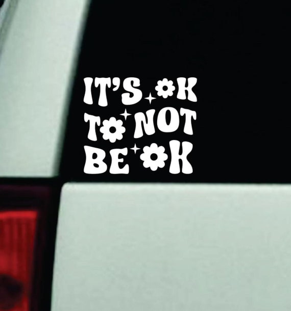 It's Ok To Recharge - Adesivo In Vinile Adesivo Nero 9" X 25