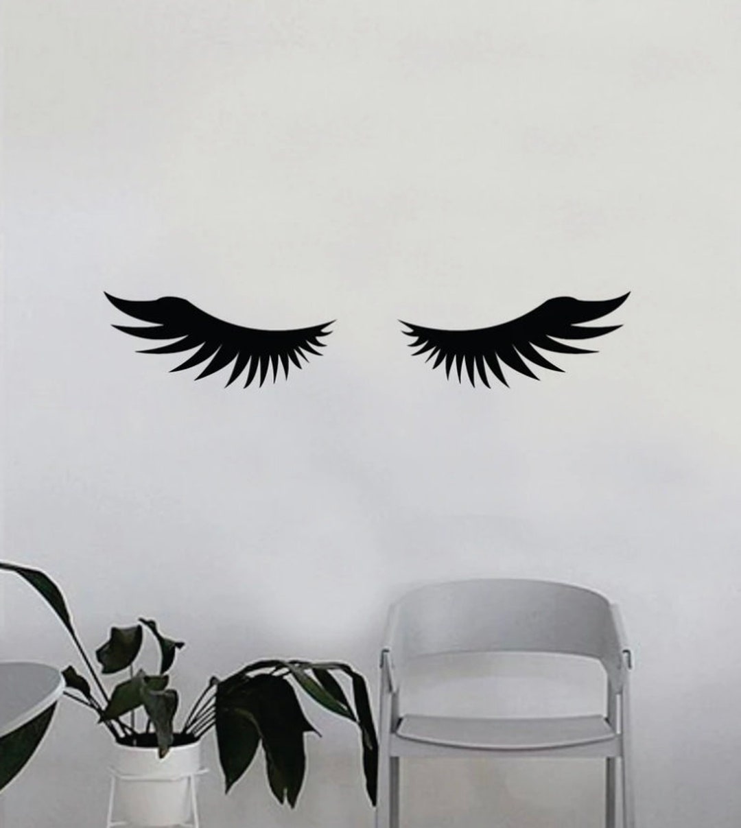 Eyelashes V4 Quote Wall Decal Art Sticker Vinyl Home Decor Girls Women ...