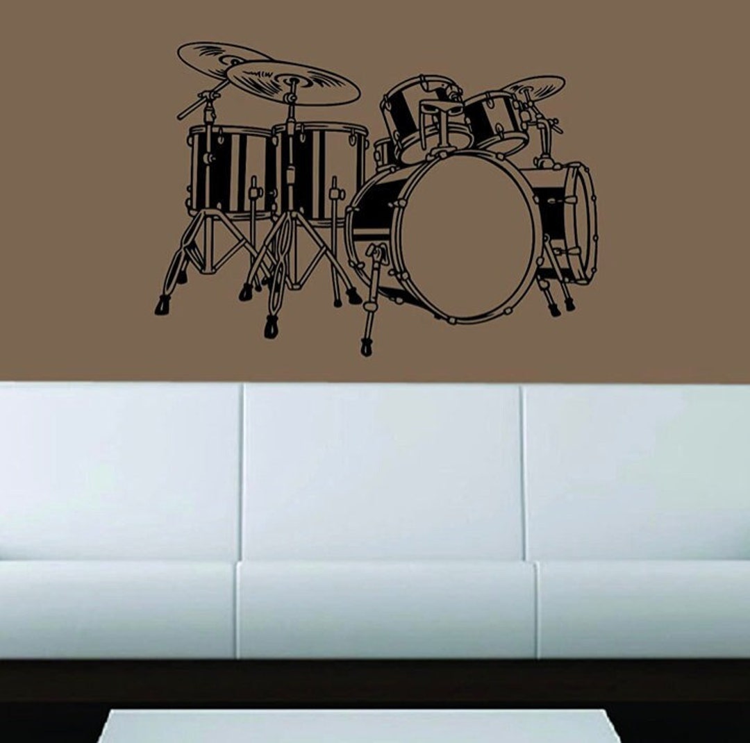 Drumset V3 Quote Wall Decal Art Sticker Vinyl Home Decor Girls Boys