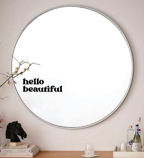 Hola hermosa pared Calcomanía Espejo Pegatina Arte Cita Dormitorio  Decoración del hogar Tocador Belleza Chicas Estética Afirmaciones positivas  Lindo -  México