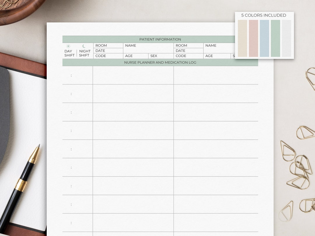 Medication Sheet - Two Patient | Nursing Notes | Nurse to Do List ...