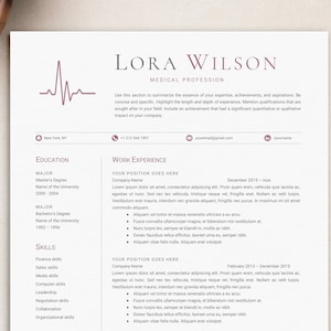 Nurse Resume Template: Medical CV + Cover Letter (MS Word & Mac Pages)