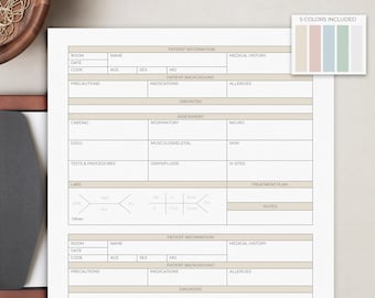 Nurse Report Sheet - Two Patient | Printable PDF | Nurse Brain Sheet | Nursing Report | Nurse Notes | Patient Report | Patient Assessment