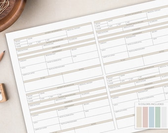 Nurse Report Sheet for 4 Patients | Printable PDF | Nurse Brain Sheet | Nursing Report | Nurse Notes | Nurse Hand-off | Patient Assessment