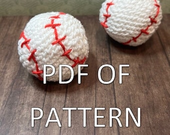 Crochet Pattern - Baseball - PDF ONLY