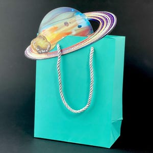 Space Party Bags - Luxury Birthday bags - Spacel Party Gift Bag - Paper gift bags - Kids Goodie Bag Teal