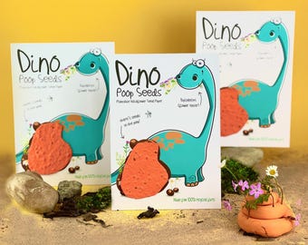 10 x Plastic Free Party Bag Fillers. Eco- Friendly Party Favours. Unique Party Favours. Eco Stocking Fillers. Dino Poop Seeds