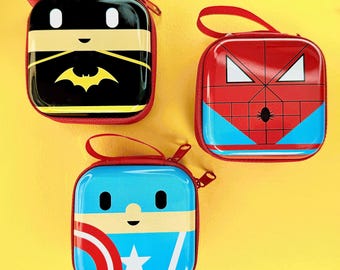 Monedero de superhéroe - Fiesta de superhéroes - Recuerdos sin plástico - Rellenos para bolsas de fiesta