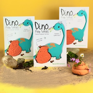 Plastic Free Party Bag Fillers - Eco Friendly Party Favours - Unicorn Party Favours - Eco Stocking Fillers - Dinosaur Poop Seeds