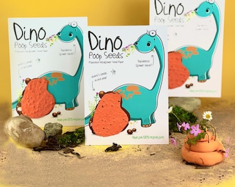 Plastic Free Party Bag Fillers - Eco Friendly Party Favours - Unicorn Party Favours - Eco Stocking Fillers - Dinosaur Poop Seeds