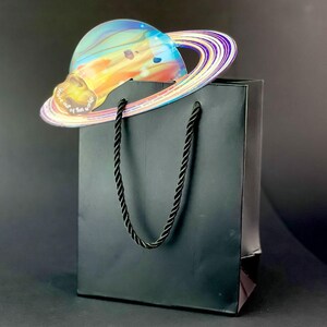 Space Party Bags - Luxury Birthday bags - Spacel Party Gift Bag - Paper gift bags - Kids Goodie Bag Black