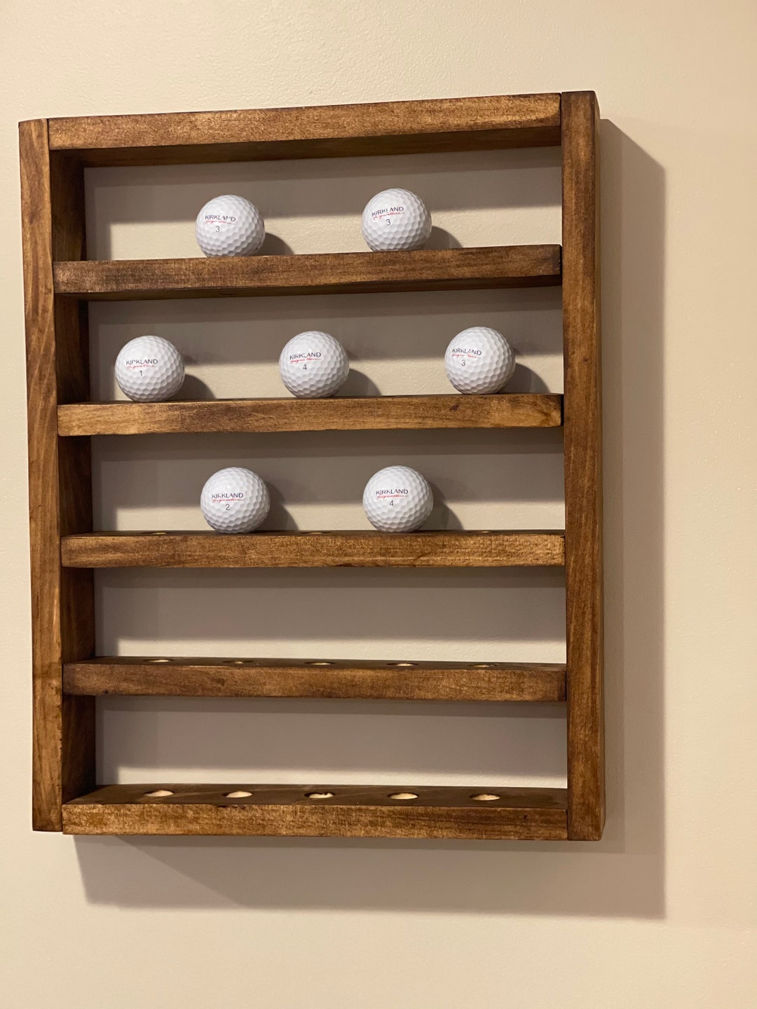 Golf Ball Wall Display Rack Etsy