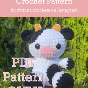 PDF Pattern ONLY: Sitting Baby Cow Crochet Pattern