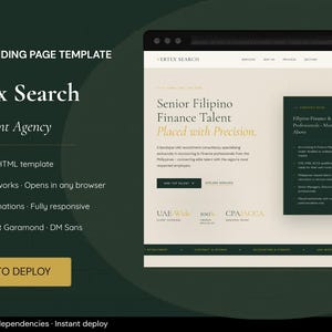 Recruitment Agency HTML Website Template | Staffing Firm Landing Page |  (Instant Download, High CTA)