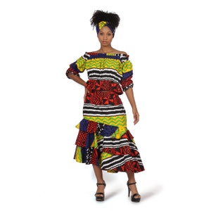 Printed Top & Skirt Set main image 1