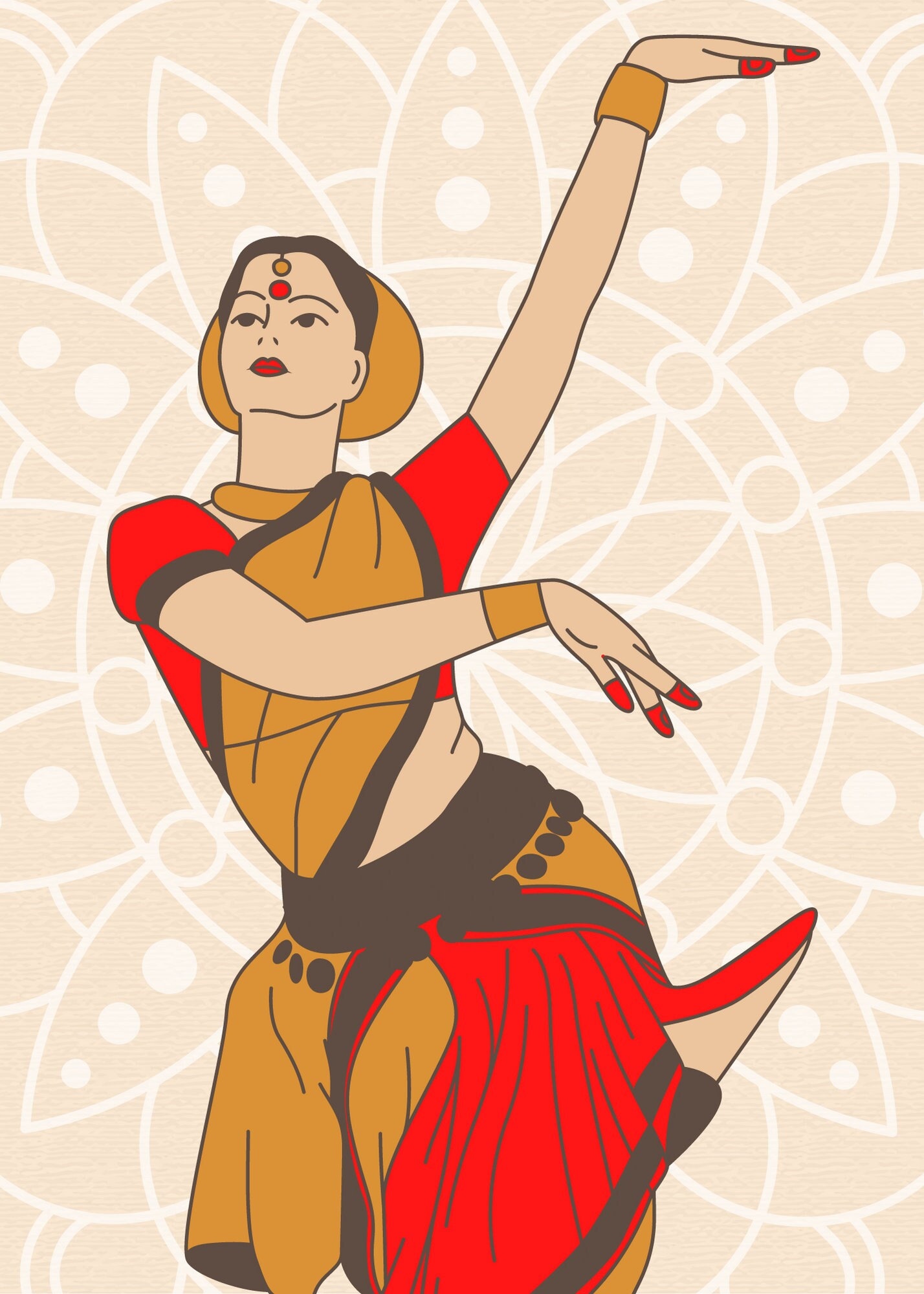 Indian Classical Dancing Beautiful Girl Dance Over White Background.  24557215 Vector Art at Vecteezy