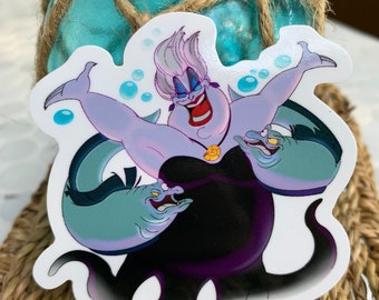 Ursula Vinyl Sticker: The Little Mermaid Sea Witch, Waterproof Decal