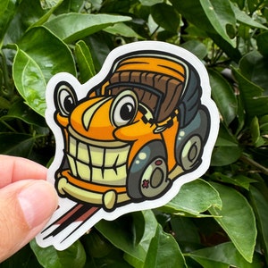 Roger Rabbit's Cartoon Spin Lenny Cab Clear Matte Vinyl Sticker | Mickey's Toontown Inspired Decal | Tokyo Disneyland Ride Vehicle Sticker