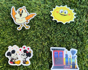 Mickey & Minnie Runaway Railway Sticker Bundle: Chuuby, Goofy Train, Sun Decal