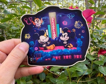 Mickey & Minnie Runaway Railway Sticker: El CapiTOON Theater Matte Vinyl Decal