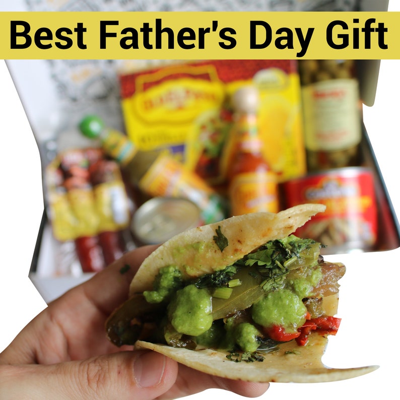 Premium Father's Day Taco Night Gift Basket, Unique Taco Making Kit for