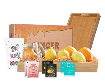 Gourmet Fruit Get Well Soon Care Package for Women - Self Care & Wellness Gift - Get Well Soon Gift for Women Include Personalized Card