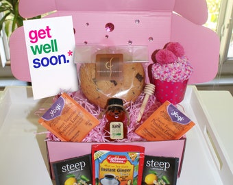 Gourmet Cookie Care Package for Her Get Well | Thinking of You Gift Box for Women | Get Well Soon Care Package | Tea Care Package